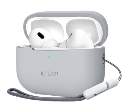 Etui na słuchawki Tech-Protect Silicone do Apple Airpods Pro (1.|2. gen.) crayon grey